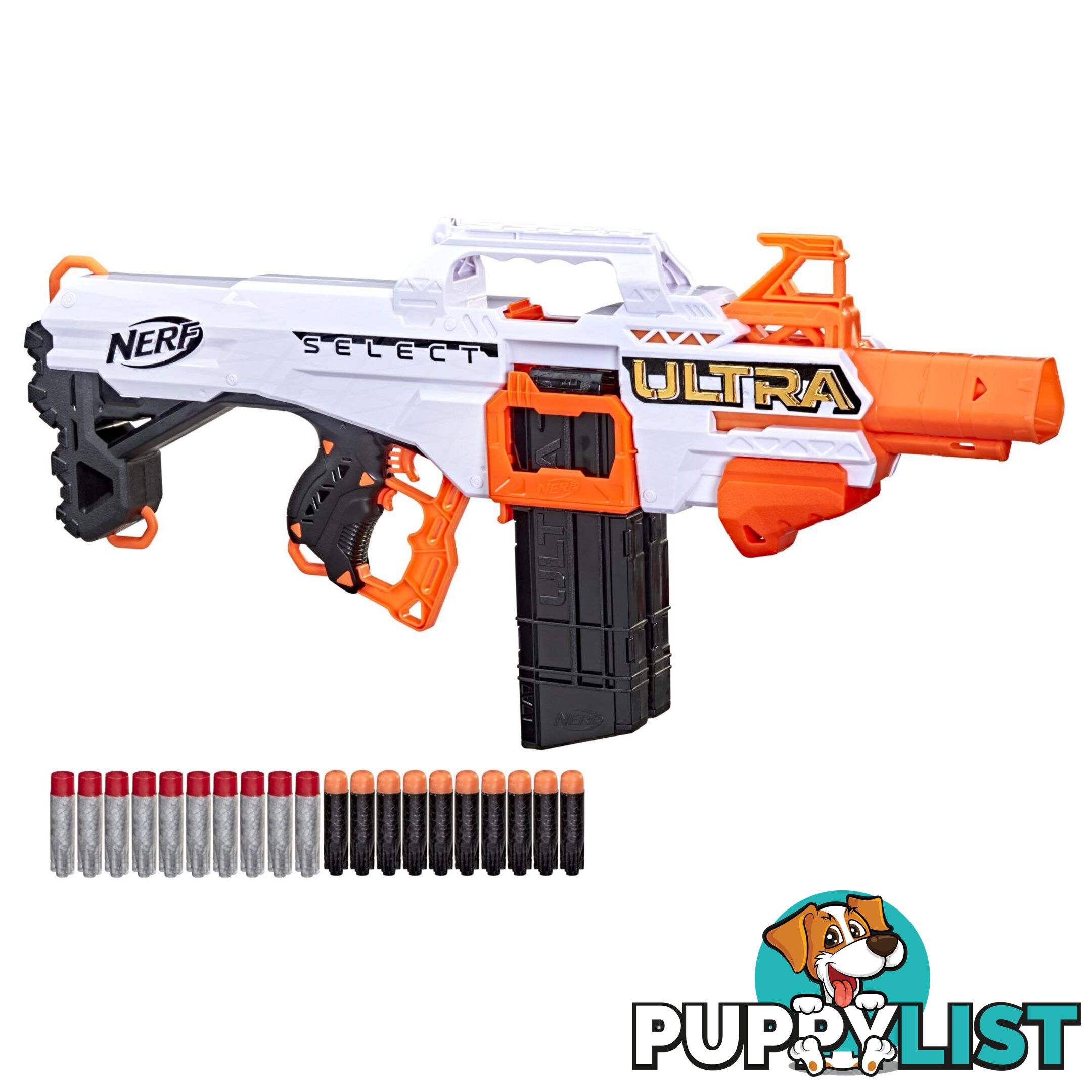 Nerf Ultra Select Fully Motorized Blaster Fire 2 Ways Includes Clips And Darts Compatible Only With Nerf Ultra Darts   F09582210 - 195166119571