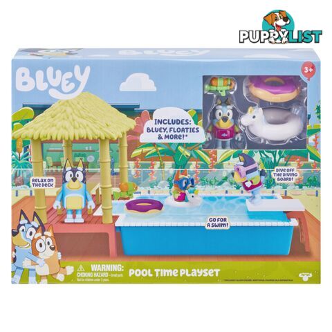 Bluey - Pool Time Fun Play Set Mj13065 - 630996130650