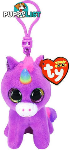 Ty Beanie Boos - Clip On Rosette The Purple Unicorn 10cm - Bg35238 - 008421352388