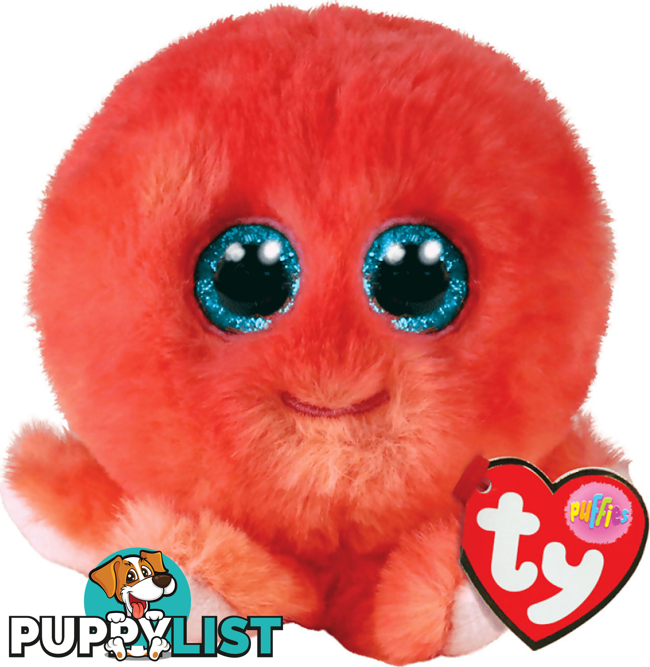 Ty Beanie Boos Balls - Sheldon Coral Octopus - Puffies - Bg42527 - 008421425273