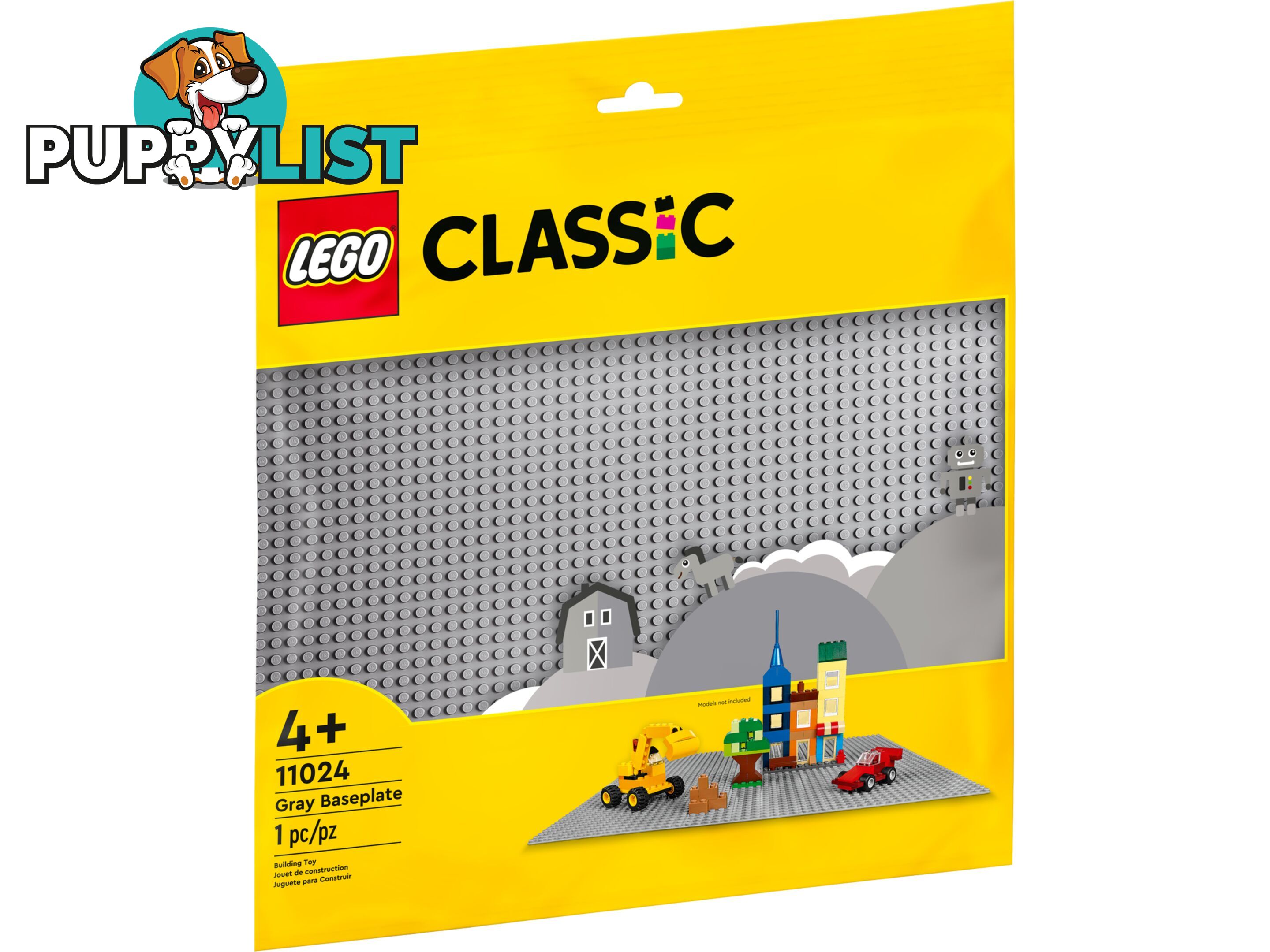 LEGO 11024 Gray Baseplate - Classic 4+ - 5702017185279