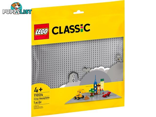 LEGO 11024 Gray Baseplate - Classic 4+ - 5702017185279