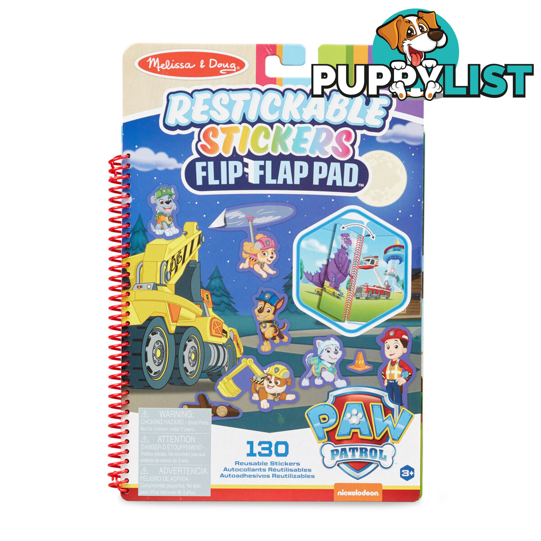 Melissa & Doug - Paw Patrol Restickable Stickers Flip-flap Pad - Ultimate Rescue   Mdmnd33255 - 000772332552