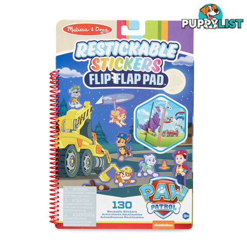 Melissa & Doug - Paw Patrol Restickable Stickers Flip-flap Pad - Ultimate Rescue   Mdmnd33255 - 000772332552