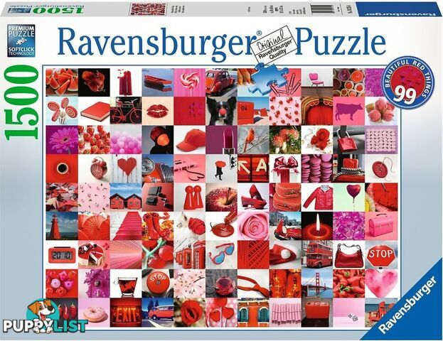 Ravensburger - 99 Beautiful Red Things Jigsaw Puzzle 1500pc - Mdrb16215 - 4005556162154