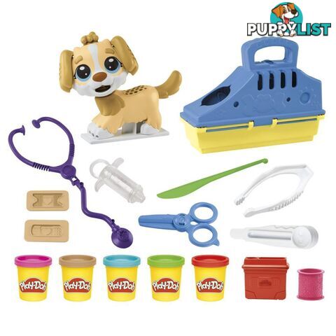 Play-doh - Care N Carry Vet Playset With Toy Dog Carrier 10 Tools 5 Colors  Hasbro F3639 - 5010993954469