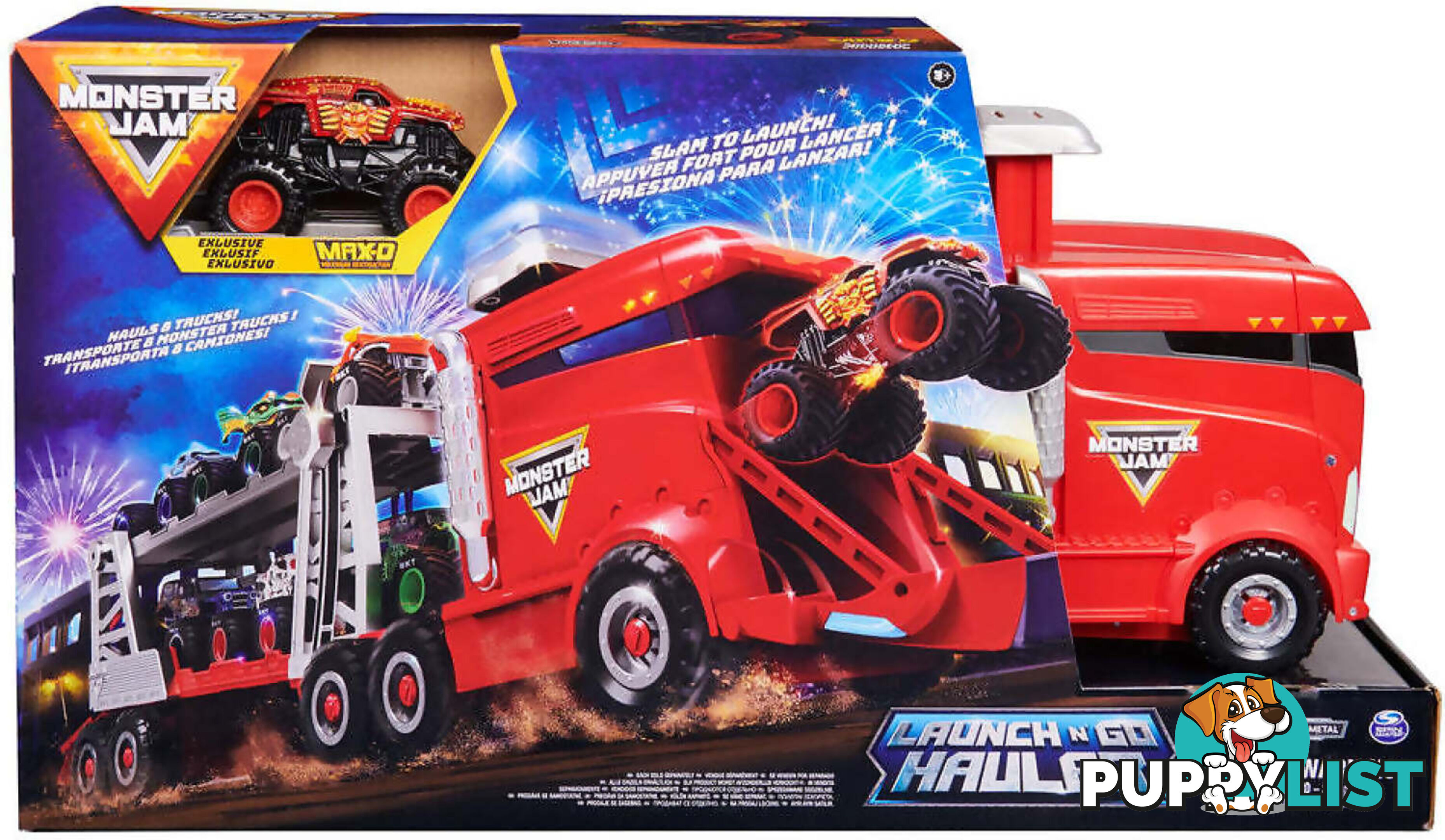 Monster Jam - 1:64 Launch N Go Hauler - Spin Master Si60688319 - 778988500989