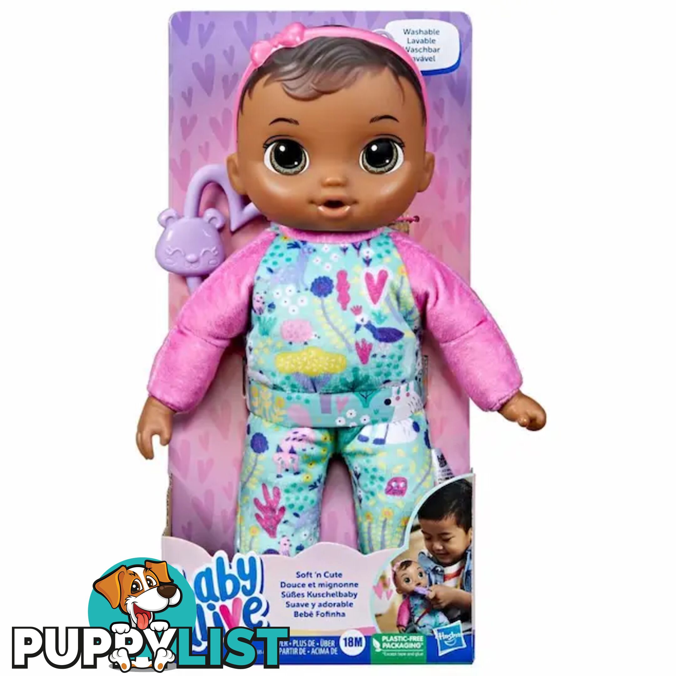 Baby Alive - Soft n Cute Doll Brown Hair 11-Inch First Baby Doll - Hbf77925xoo - 5010994197209