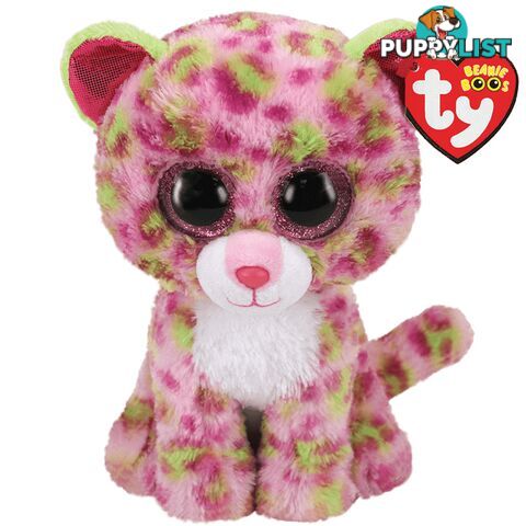 Ty Beanie Boos - Lainey - Pink And Green Leopard 15cm Small 36312 - 008421363124