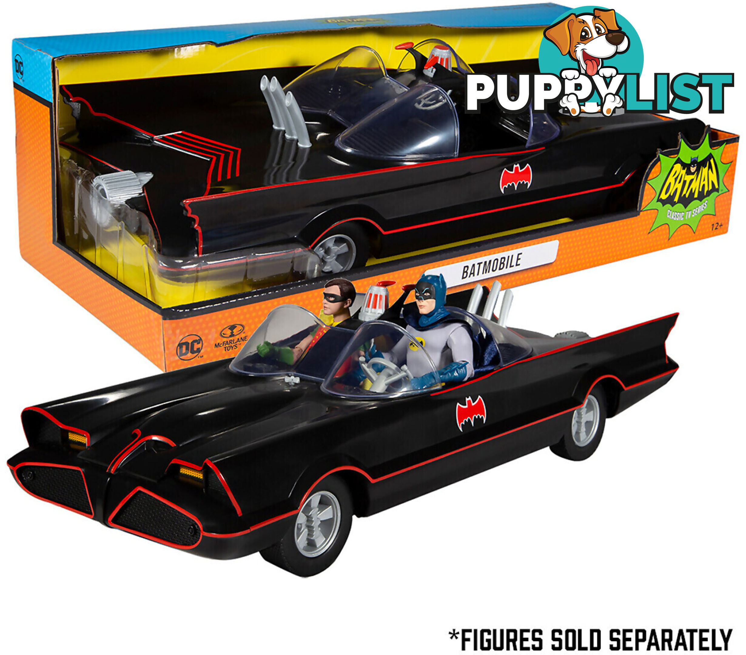 Mcfarlane - Batmobile (DC Retro: Batman 66) Vehicle - Hs15708 - 787926157086