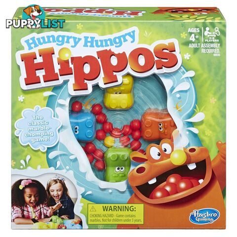 Hungry Hungry Hippos Chomping Marble Game Hb989360791 - 630509648412