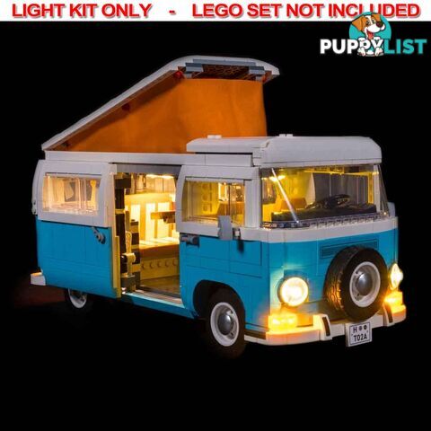 LIGHT KIT for LEGO Volkswagen T2 Camper Van 10279 - Light My Bricks - 744109767449