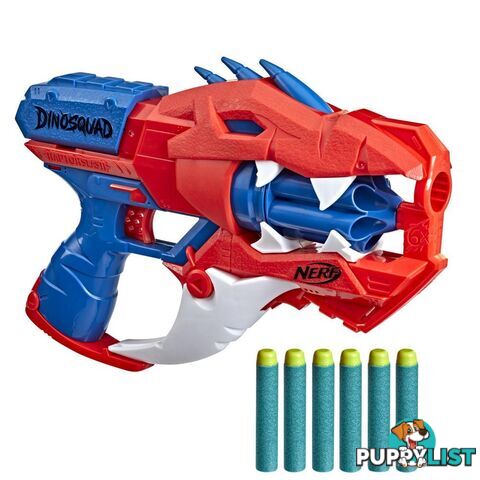 Nerf Dinosquad Raptor-slash Dart Blaster 6-dart Rotating Drum Slam Fire 6 Nerf Darts Velociraptor Dinosaur Design  Hasbro F2475 - 195166141565