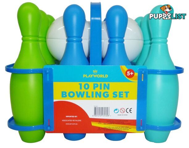 Playworld - 10 Pin Toy Bowling Playset Art61161 - 841210131326