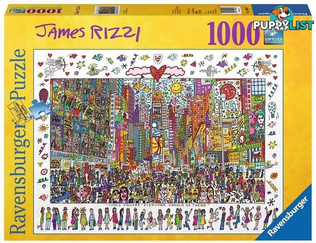 Ravensburger - James Rizzi Times Square 1000 Piece Jigsaw Puzzle Rb19069 - 4005556190690