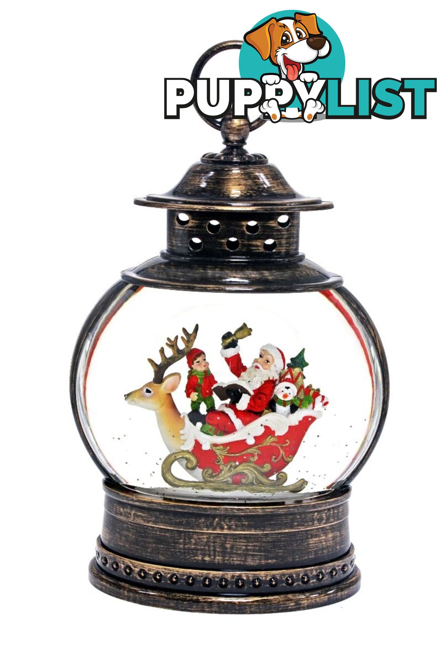 Cotton Candy - Xmas Round Lantern Santa Sleigh - Ccxac313a - 9353468010625