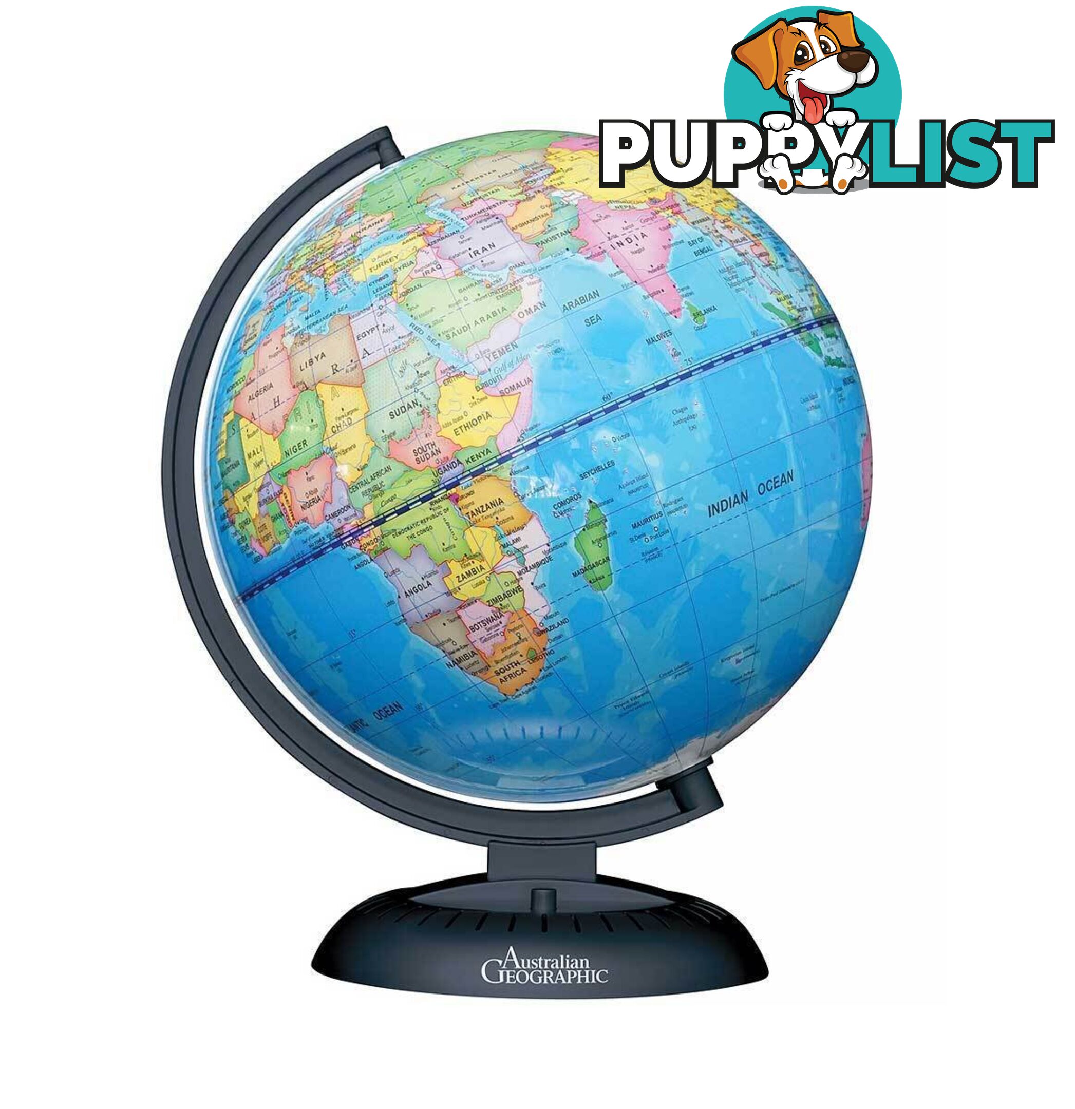 Australian Geographic - Nightlight Globe 20cm - Mdagdsgg200l - 9340816012257