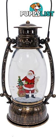 Cotton Candy - Xmas Brass Oval Lantern Santa List - Ccxac019 - 9353468011547