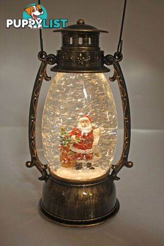 Cotton Candy - Xmas Brass Oval Lantern Santa List - Ccxac019 - 9353468011547