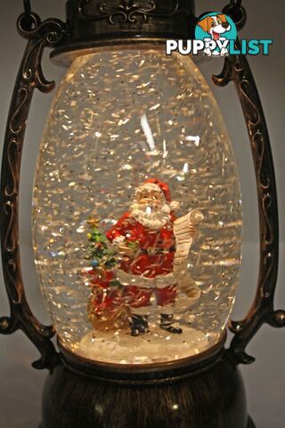 Cotton Candy - Xmas Brass Oval Lantern Santa List - Ccxac019 - 9353468011547