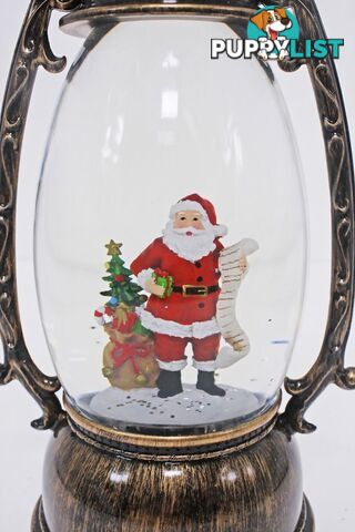 Cotton Candy - Xmas Brass Oval Lantern Santa List - Ccxac019 - 9353468011547