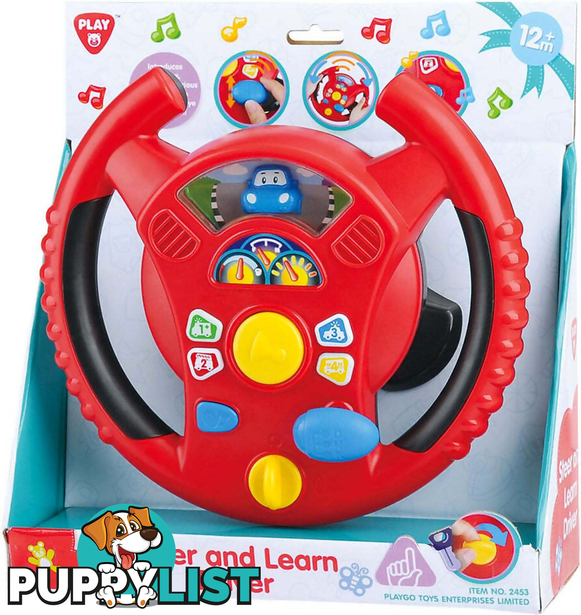 Playgo Toys Ent. Ltd. - Battery Operated Steer & Learn Driver - Art65468 - 4892401024534