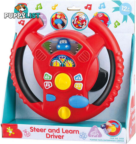 Playgo Toys Ent. Ltd. - Battery Operated Steer & Learn Driver - Art65468 - 4892401024534