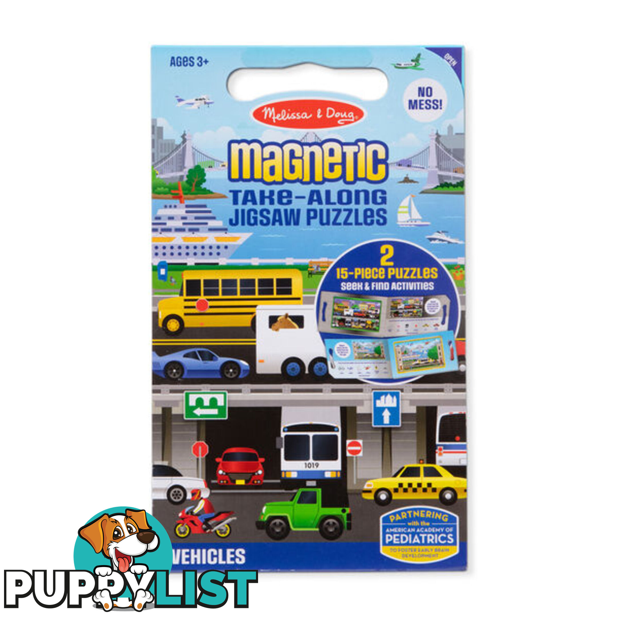 Melissa & Doug - Take Along Magnetic Jigsaw Puzzles - Vehicles Mnd32830 - 000772328302