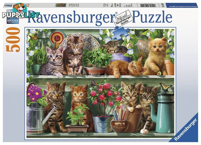 Ravensburger - Cats On The Shelf Jigsaw Puzzle 500 Piece Rb14824 - 4005556148240