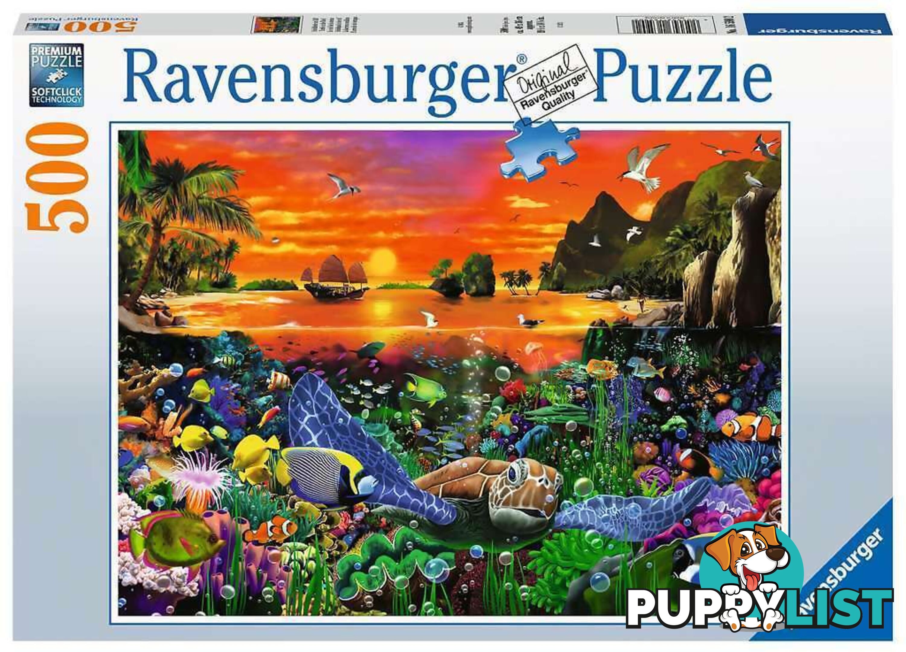 Ravensburger - Turtle In The Reef Underwater World Jigsaw Puzzle 500pc - Mdrb16590 - 4005556165902