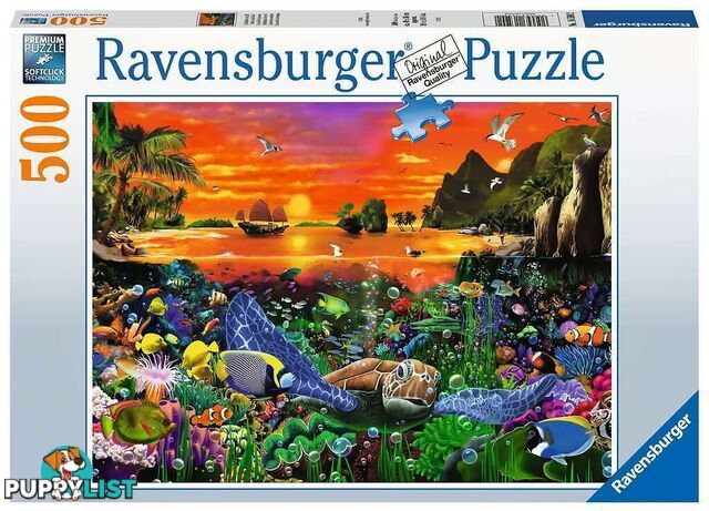 Ravensburger - Turtle In The Reef Underwater World Jigsaw Puzzle 500pc - Mdrb16590 - 4005556165902