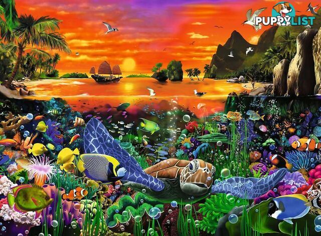 Ravensburger - Turtle In The Reef Underwater World Jigsaw Puzzle 500pc - Mdrb16590 - 4005556165902