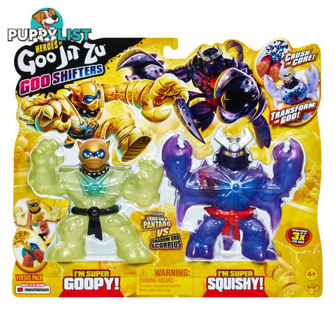 Heroes Of Goo Jit Zu - Goo Shifters Versus Pack Series 7 Liquid Gold Pantaro Vs Shadow Orb Scorpius - Mj41407 - 0630996414071