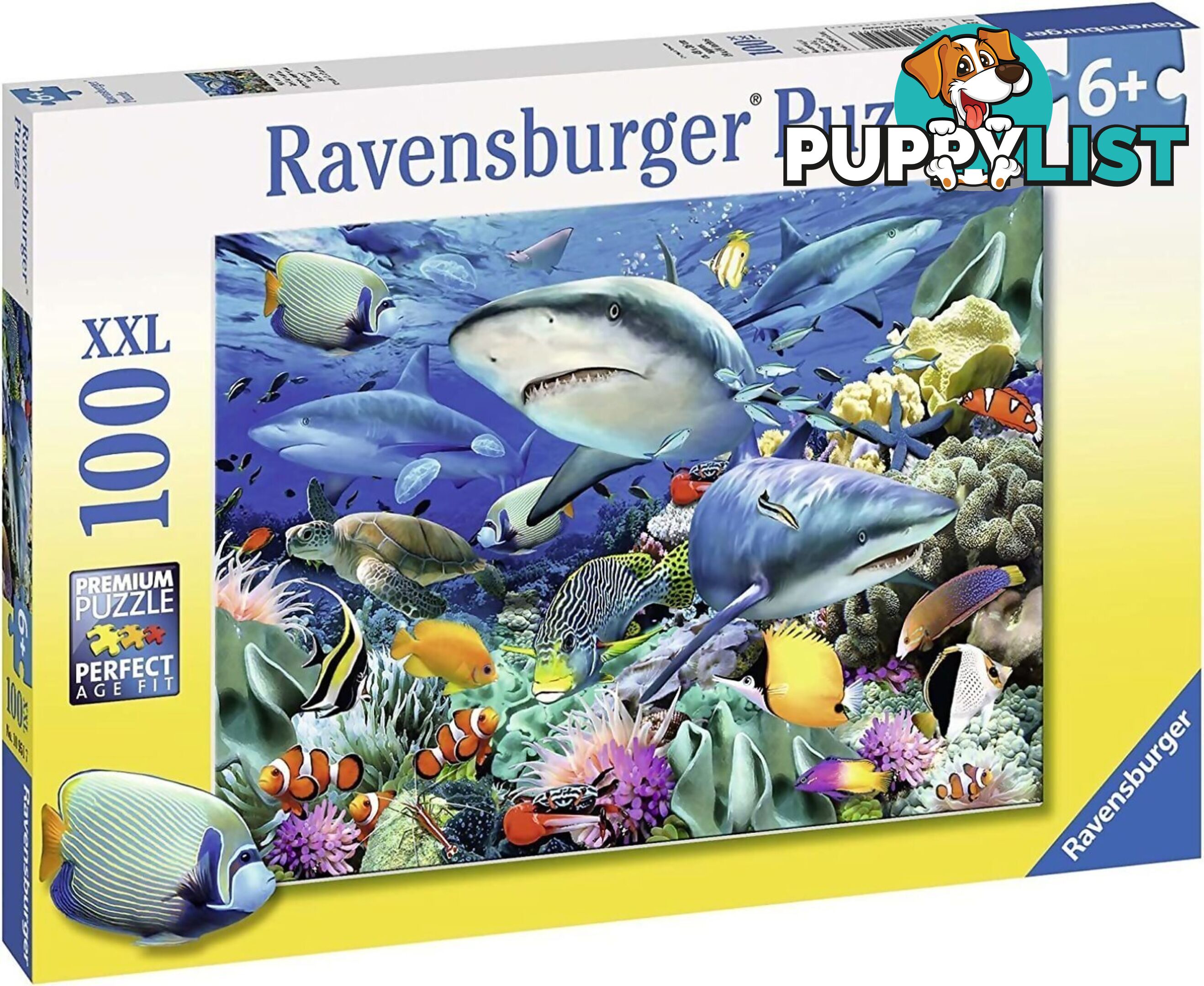 Ravensburger - Reef Of The Sharks Jigsaw Puzzle Xxl 100pc - Mdrb109517 - 4005556109517