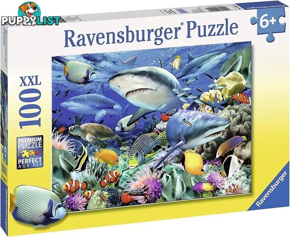 Ravensburger - Reef Of The Sharks Jigsaw Puzzle Xxl 100pc - Mdrb109517 - 4005556109517