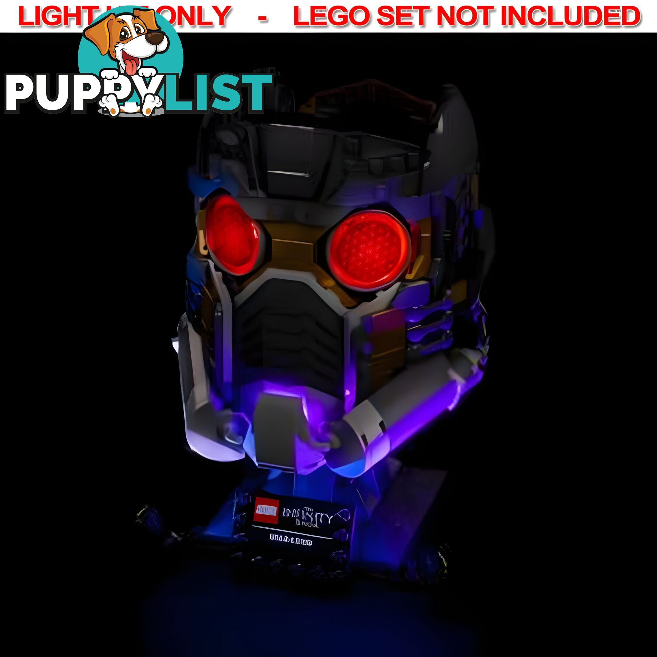 Light Kit For LEGO Marvel Star-Lord's Helmet 76251 - Light My Bricks - Lb75452389393 - 754523893938