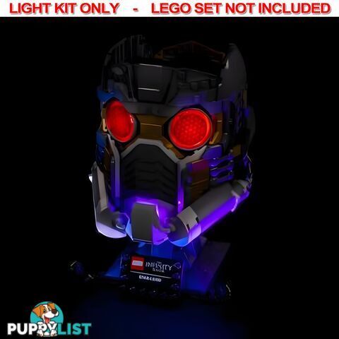 Light Kit For LEGO Marvel Star-Lord's Helmet 76251 - Light My Bricks - Lb75452389393 - 754523893938