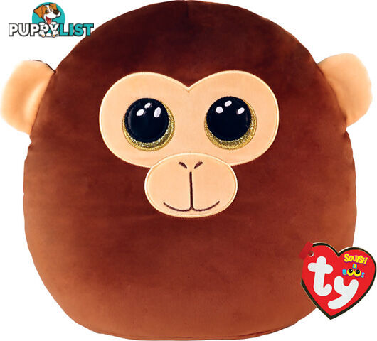 Ty Squish-a-boos - Dunston Brown Monkey - Medium 10 Inches - Squishy Beanies - Bg39241 - 008421392414