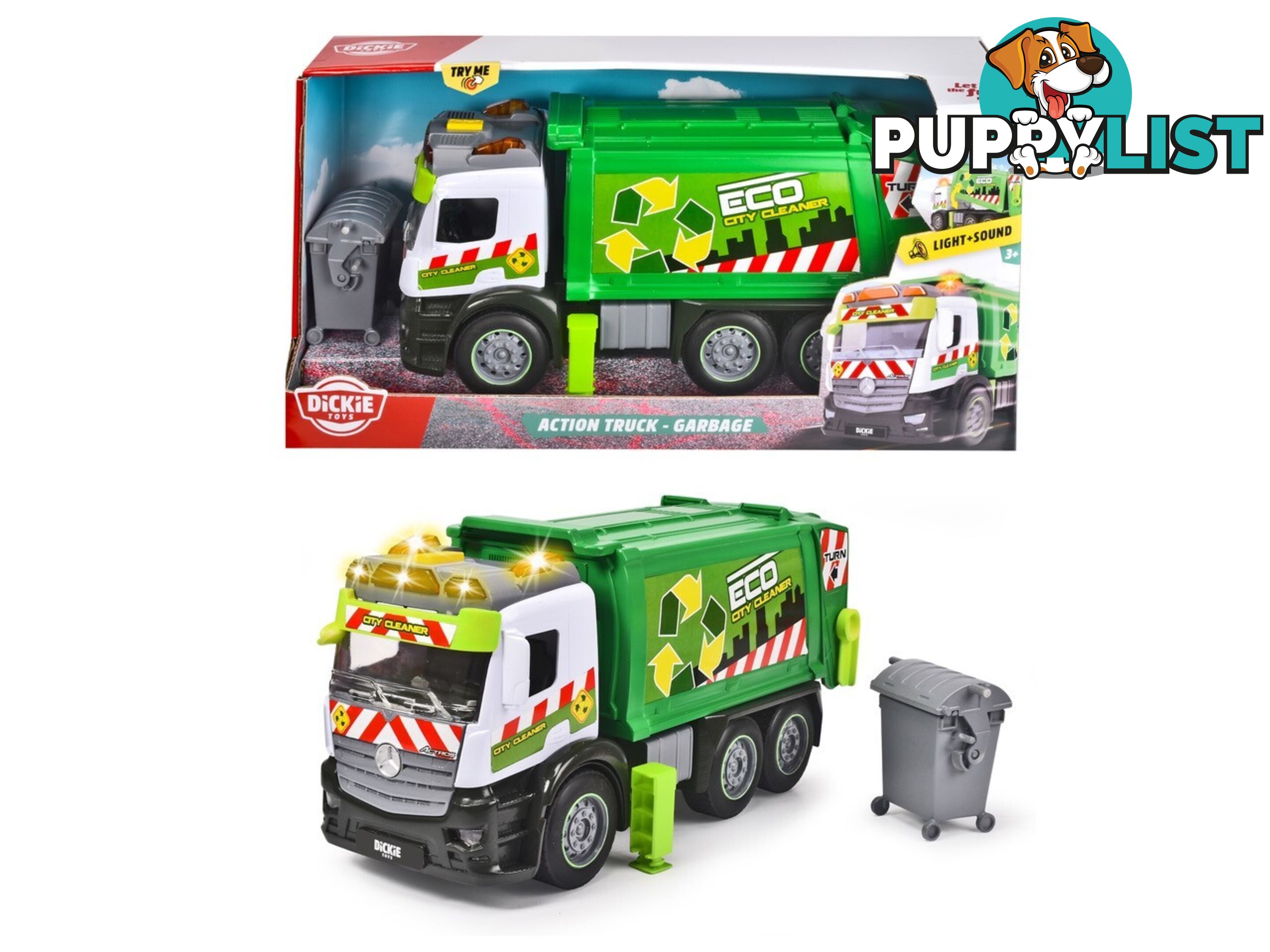 Dickie Toys Garbage Truck Lights & Sound 26cm - Rpdk76152 - 4006333076152