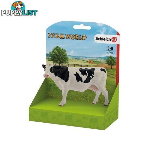 Schleich - Holstein Cow  Farm World Animal Figurine Sc13797 - 4005086137974