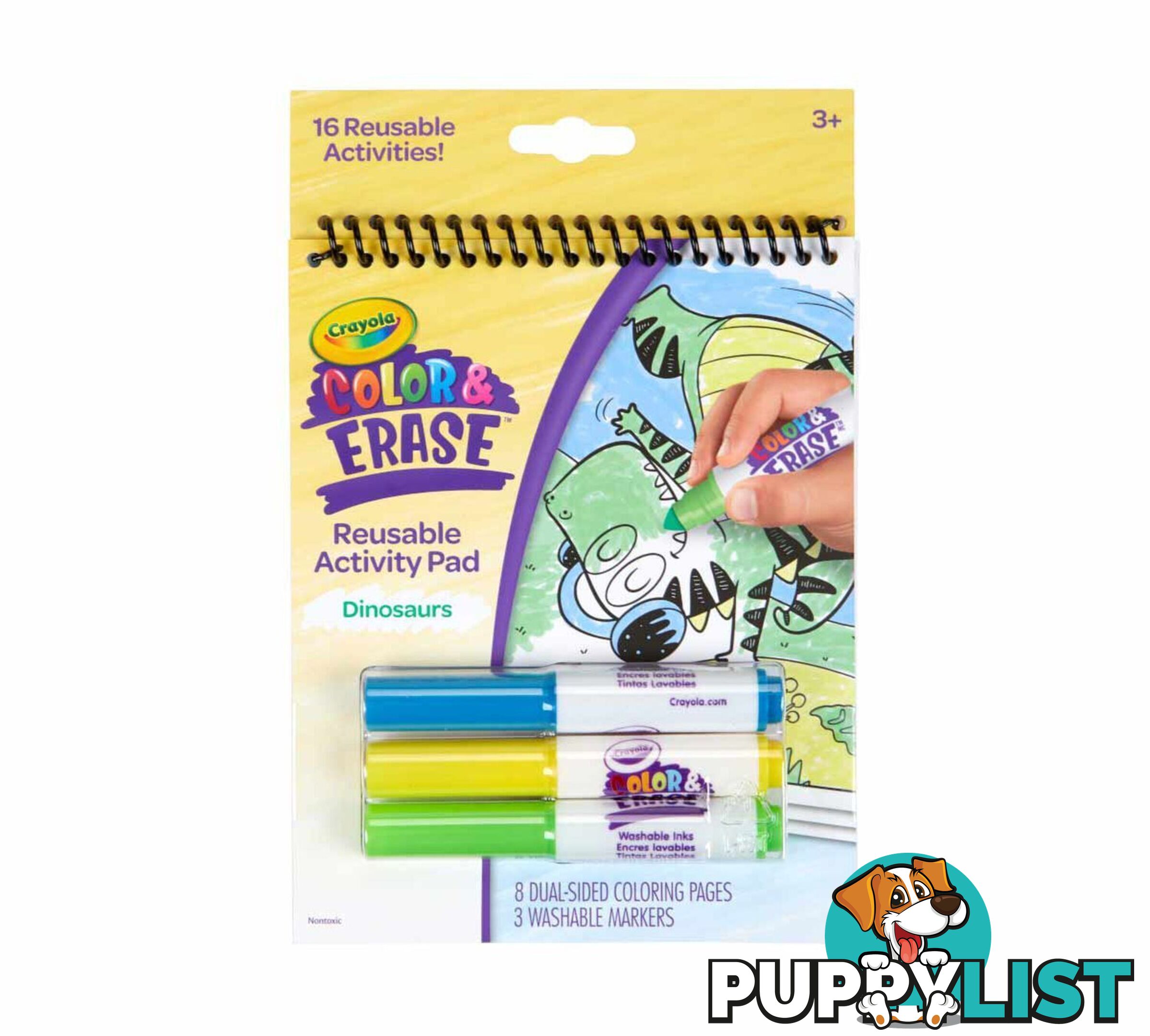 Crayola - Dinosaur Color & Erase Reusable Activity Pad With Markers - Bs811491 - 071662214913