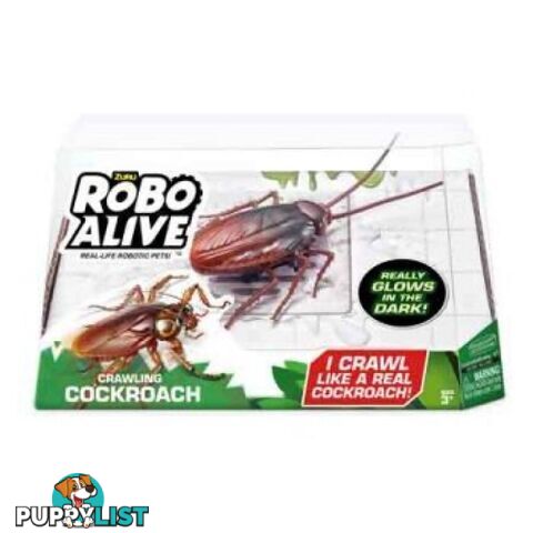 Zuru - Robo Alive Glow In The Dark Crawling Cockroach - Azazt7152 - 193052033413