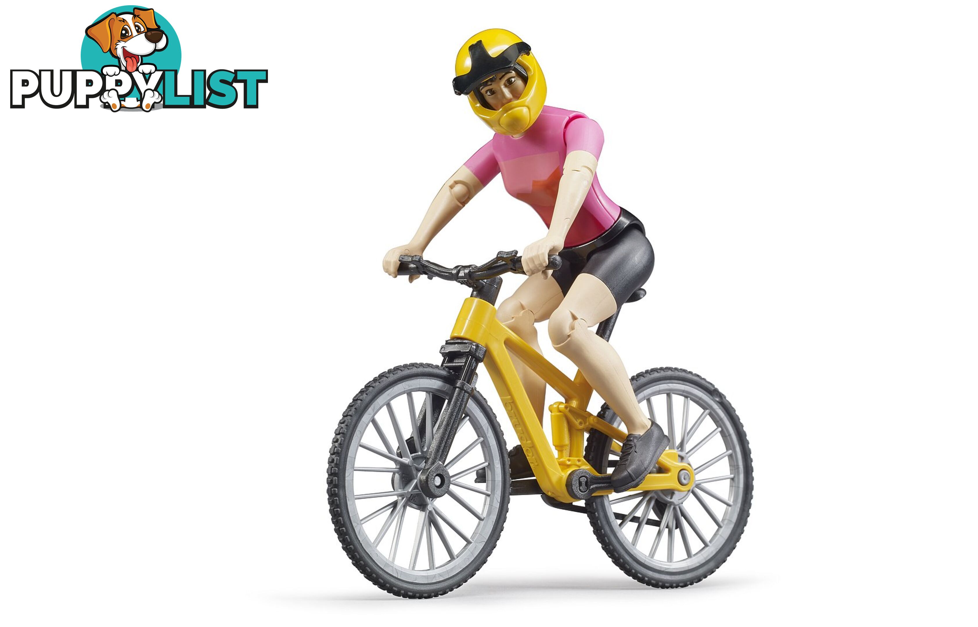 Bruder Bworld Mountain Bike With Female Cyclist - Bruder Bworld 63111 - 4001702631116