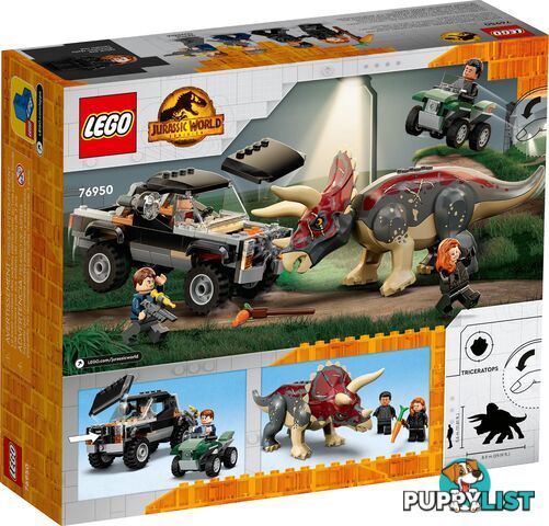 LEGO 76950 Triceratops Pick-up Truck Ambush - Jurassic World - 5702016971668