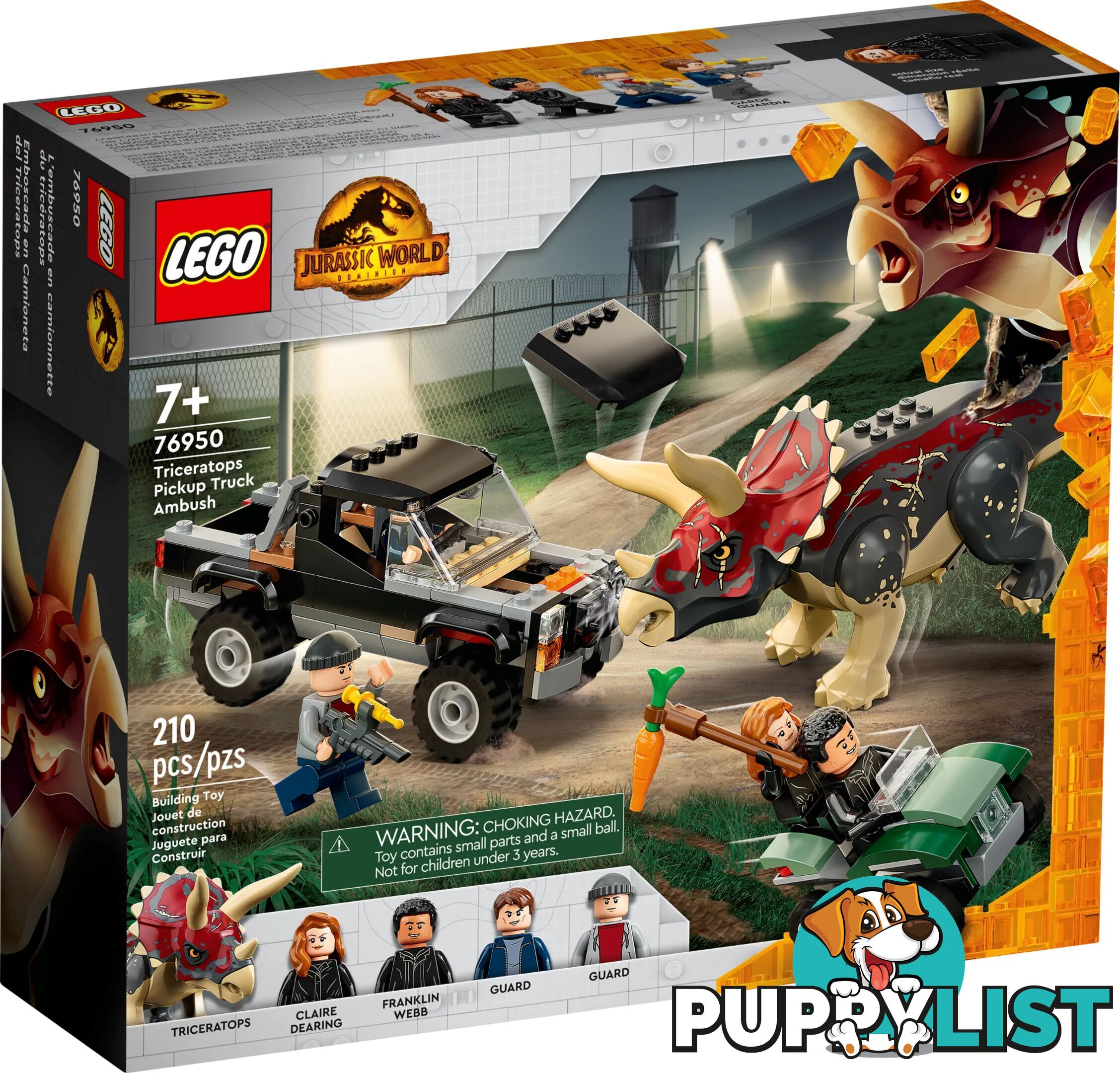 LEGO 76950 Triceratops Pick-up Truck Ambush - Jurassic World - 5702016971668