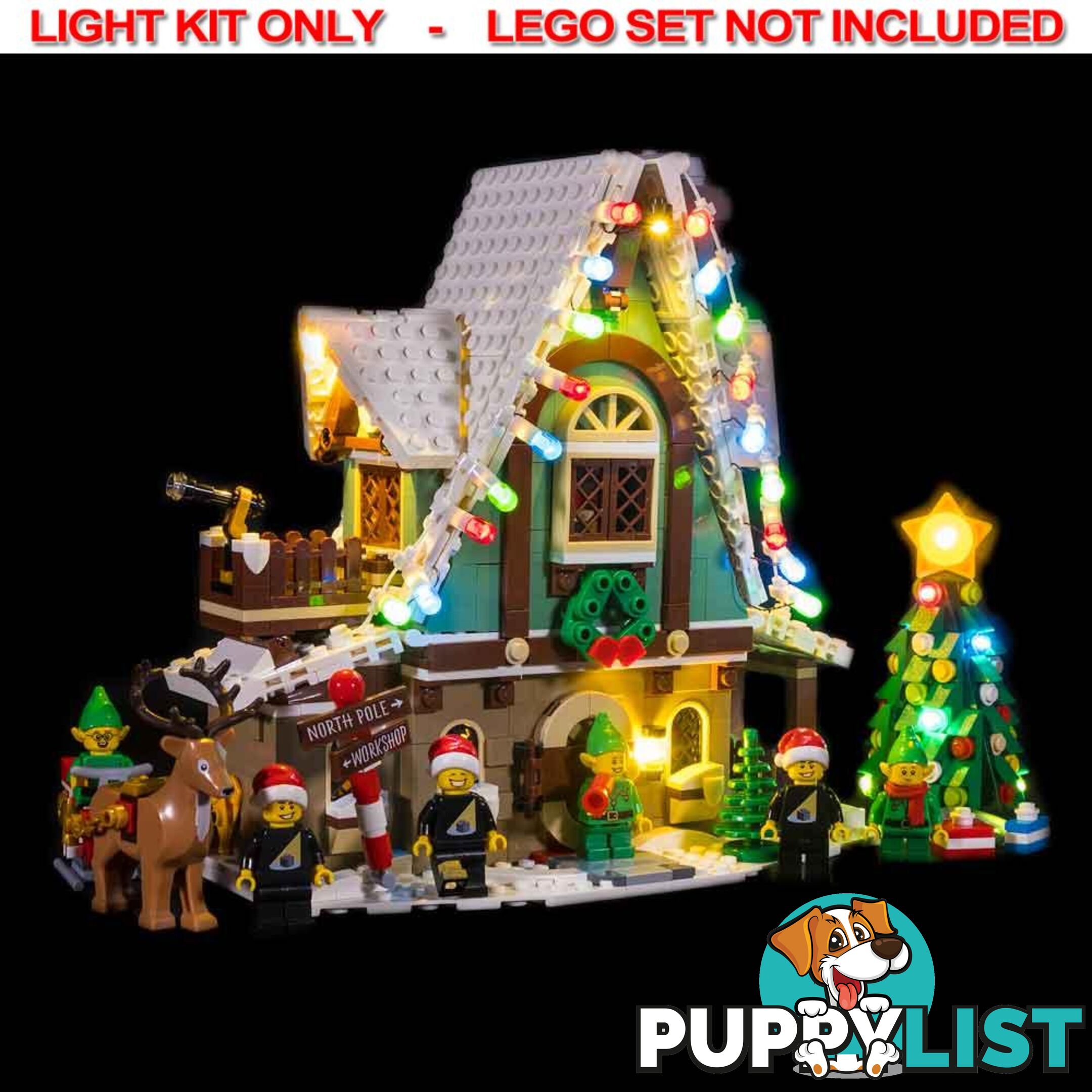 LIGHT KIT for LEGO Elf Club House 10275 - Light My Bricks - 744109767029