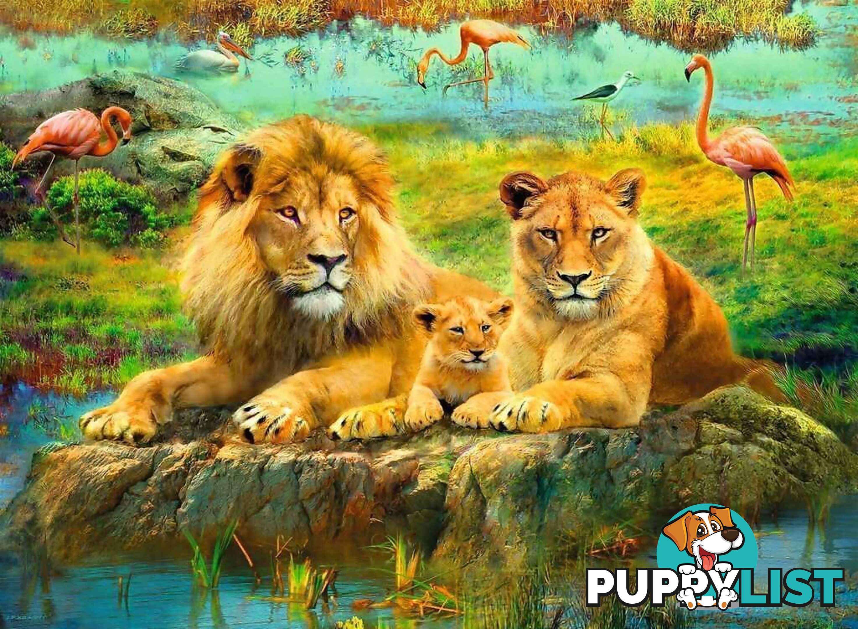 Ravensburger - Lions In The Savannah Jigsaw Puzzle 500pc - Mdrb16584 - 4005556165841