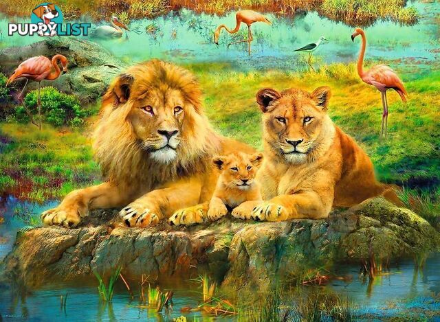 Ravensburger - Lions In The Savannah Jigsaw Puzzle 500pc - Mdrb16584 - 4005556165841