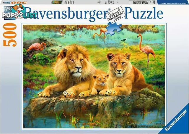 Ravensburger - Lions In The Savannah Jigsaw Puzzle 500pc - Mdrb16584 - 4005556165841