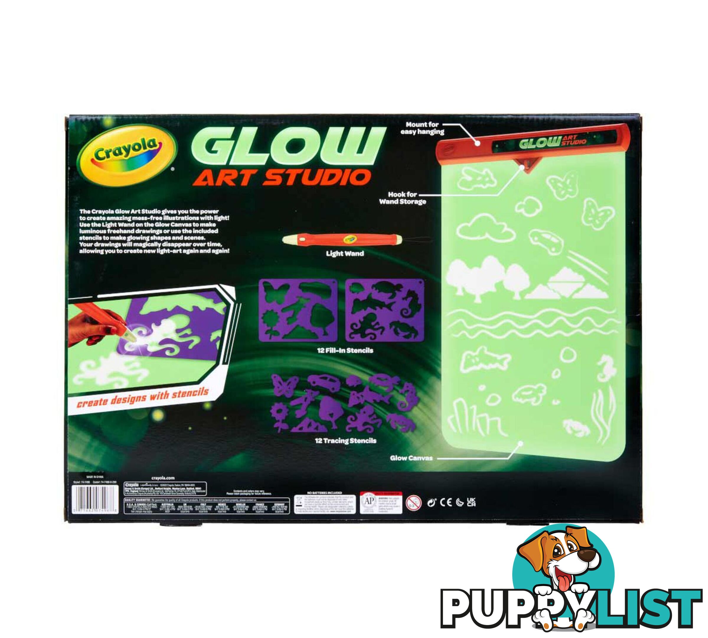 Crayola Glow Art Studio Glow in the Dark Canvas - Bs747496 - 071662074968